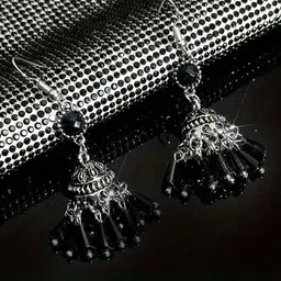 Bling Queen Bohemian Oxidized Chandelier Jhumka Drops-picture-36