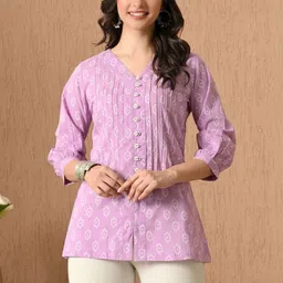KEOSA Print Ethnic Cotton Top image 4
