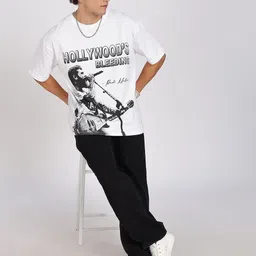 Eszett Men Graphic Printed Round Neck Cotton Oversized T-shirt-picture-14