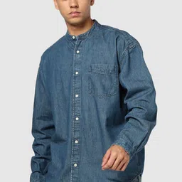GAP Men Classic Fit Solid Mandarin Collar Casual Shirt-picture-38