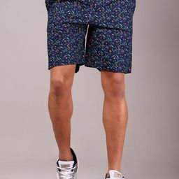 V-Mart Men Floral Printed Mid Rise Shorts-picture-32