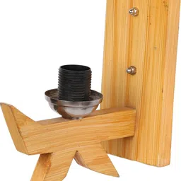 1ST TIME Gold-Toned & White Printed Wood Traditional Wall Lamp image 2