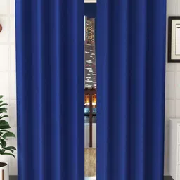 B' Decorlish Navy Blue Set of 2 Room Darkening Door Curtain-picture-30