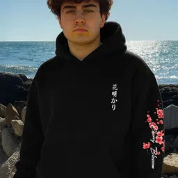 JUMPCUTS Men Floral Printed Hooded T-shirt-picture-22