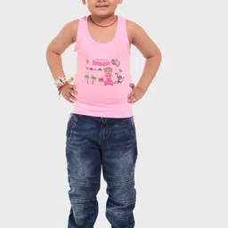 BAESD Boys Pack Of 5 Printed Cotton Innerwear Vests image 3