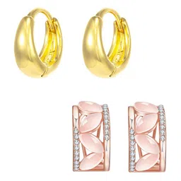 Yellow Chimes Set of 2 Contemporary Studs Earrings-picture-21