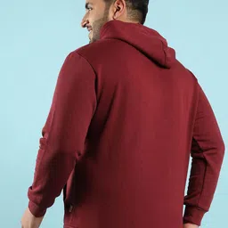 Instafab Plus Typography Printed Hooded Cotton Pullover image 5