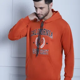 mack jonney VIMAL JONNEY Typography Printed Hooded Fleece Pullover Sweatshirt image 4