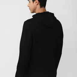 Van Heusen Sport Men Black Typography Printed Hooded Sweatshirt image 4