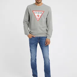 GUESS Graphic Printed Long Sleeves Fleece Pullover Sweatshirt image 4
