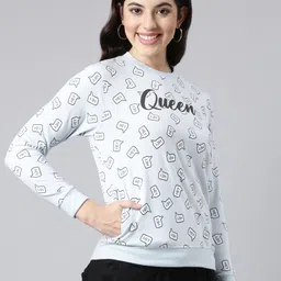 DIXCY SCOTT Slimz Typography Printed Round Neck Sweatshirt image 4