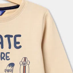 R&B Boys Beige Printed Sweatshirt image 2