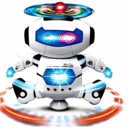 totoy Dancing Naughty Robot with 3D Flashing Lights & Music for Kids, Battery Operated-picture-19