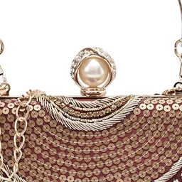 FOR THE BEAUTIFUL YOU Embroidered Box Clutch image 4