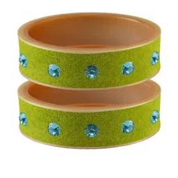 Vidhya Kangan Parrot Stone Stud Acrylic Bangle-picture-34