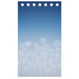 RUBOXA Blue Floral Door Curtain image 3
