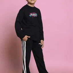 WEARDUDS Kids Printed Sweatshirt With Trousers-image-93