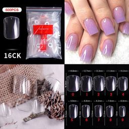 AMOK STORE Set Of 500 Reusable Artificial Nails - Off White-picture-44