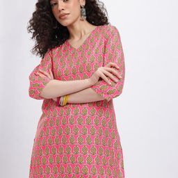 Anouk Rustic Floral Printed V-Neck Kurti-picture-25