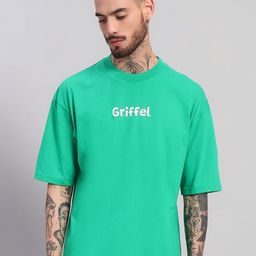 GRIFFEL Men Typography Printed Round Neck Cotton Oversized T-shirt-picture-44