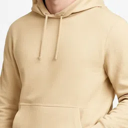 PERSONALITEE Men Solid Full Sleeve Hooded Sweatshirt image 3