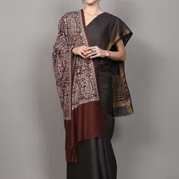 Exotic India Paisley Embroidered Shawl image 5