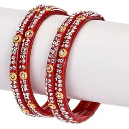 1ST TIME Set Of 12 Green Alloy Artificial Stones & Beads Antique Bangles image 3