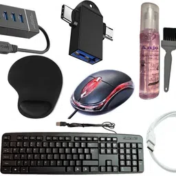 ANJO USB Keyboard-LED Mouse-Wrist Pad-3.0Hub-Gel3in1-LED-1.5m Ext. Cable-OTG C&M 2in1 Combo Set-picture-27