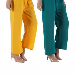 MIXFIT Women Pack of 2 Regular Fit High-Rise Wool Trousers-picture-11