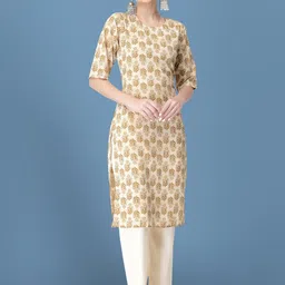 Ethnic basket Women Multicoloured Poly Crepe Kurta Sets-picture-36