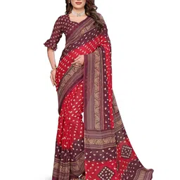 Moda Rapido Bandhani Printed Saree-image-33