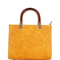 Flingo Floral Leather Structured Handheld Bag image 4