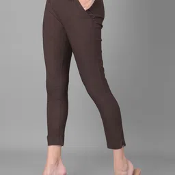 Comfort Lady Women Solid Mid-Rise Casual Regular Trouser image 4