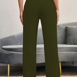 BAESD Women Pack Of 2 Relaxed Straight Leg High-Rise Regular Trousers image 4