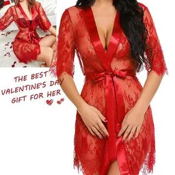 beach curve Women Lace Babydoll with Waist Tie-Up image 4