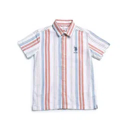 u.s. polo assn. Boys Stripes Boxy Fit Shirt image 4