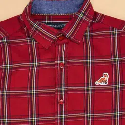 pantaloons junior Boy Regular Fit Checked Shirt image 4