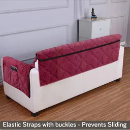 cortina eyelet curtain Velvet Reversible Quilted Sofa Cover image 4