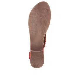 mochi Embellished T-strap Flat Sandals with Slingback image 4