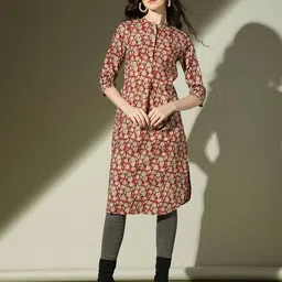 indie picks Handblock Print Cotton Kurta image 4