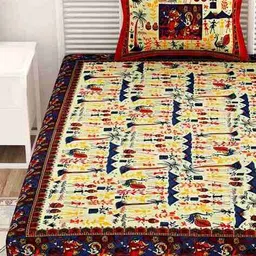 uniqchoice Tribal Print Single Size Bedsheet with Pillow Cover image 4