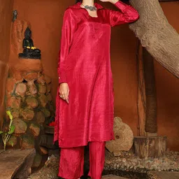 QISSA Women Regular Kurta with Trousers-picture-45