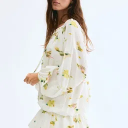 H&M Women Printed Bubble-Hem Dress image 4