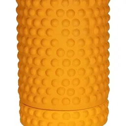 LASAKI Bubble Orange-Colored Ceramic Handmade Planter With Plate image 2