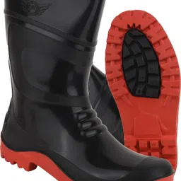 foot trends PVC 11-inch Non-Metallic Toe, Oil And Water Resistant Gumboot For Men image 2