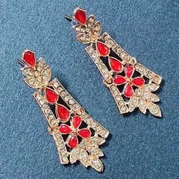 Women Click Floral Drop Earrings image 1