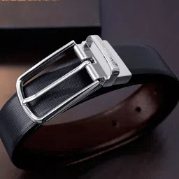 Hayes London Men Textured Leather Reversible Formal Belt image 3