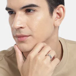 PARIS HAMILTON Set of 2 Silver-Plated American Diamond Studded Adjustable Couple Rings image 4