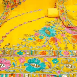 LeeliPeeri Designer Embroidered Unstitched Dress Material image 3