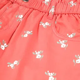 Gini and Jony Girls Floral Printed Mid-Rise Cotton Shorts image 4